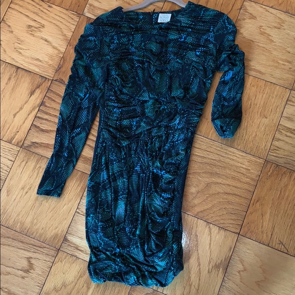 Abstract print mini dress